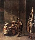 Famous Playing Paintings - Guardroom with Soldiers Playing Cards